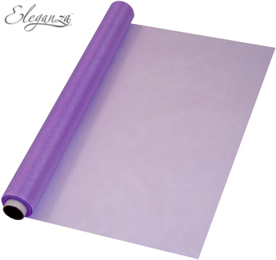 Eleganza Soft Sheer Organza 47cm x 10m Purple - Organza / Fabric
